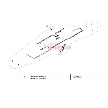 Roof accessories for RENFE 7702. ELECTROTREN 2761/02