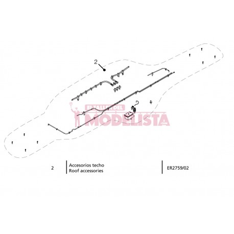 Accesorios techo para 277 RENFE. ELECTROTREN 2759/02