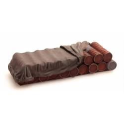 Barrels with cover. 