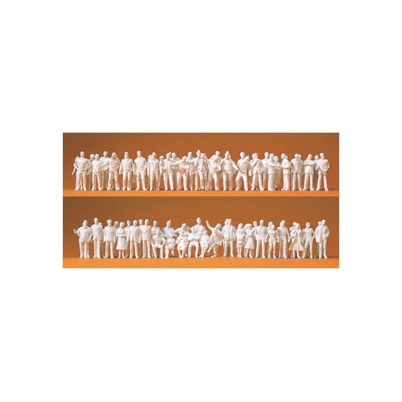 190 figuras sin pintar. 1:100. PREISER 74090