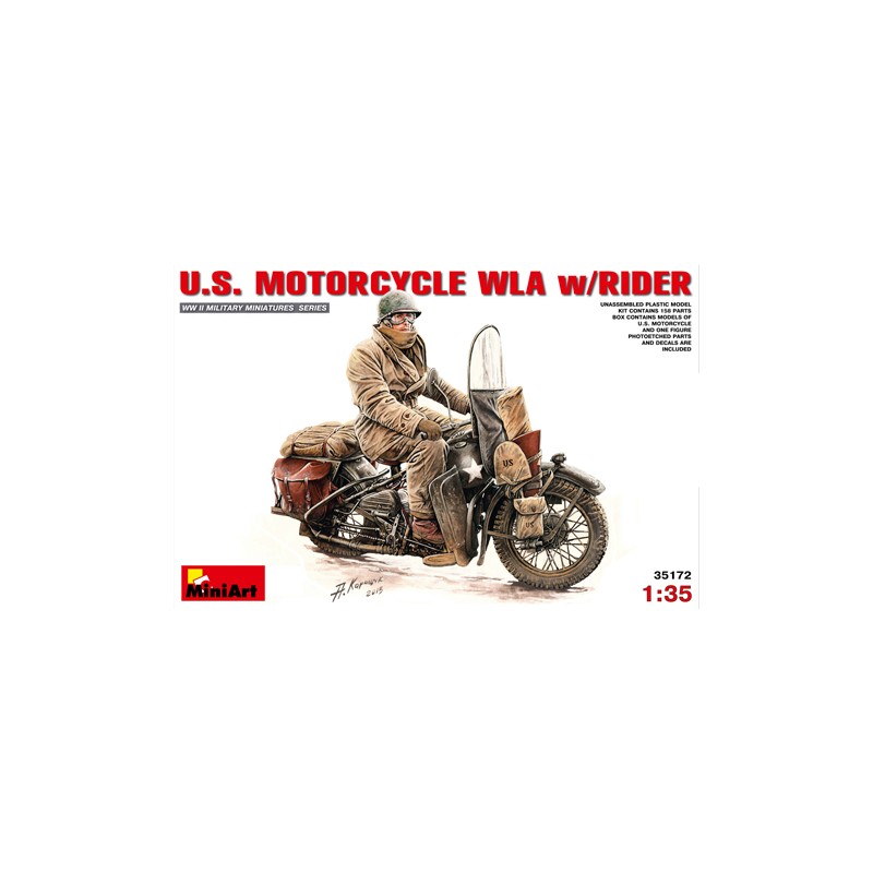 US motorcycle with rider. MINIART 35172 US motorcycle with rider. MINIART 35172