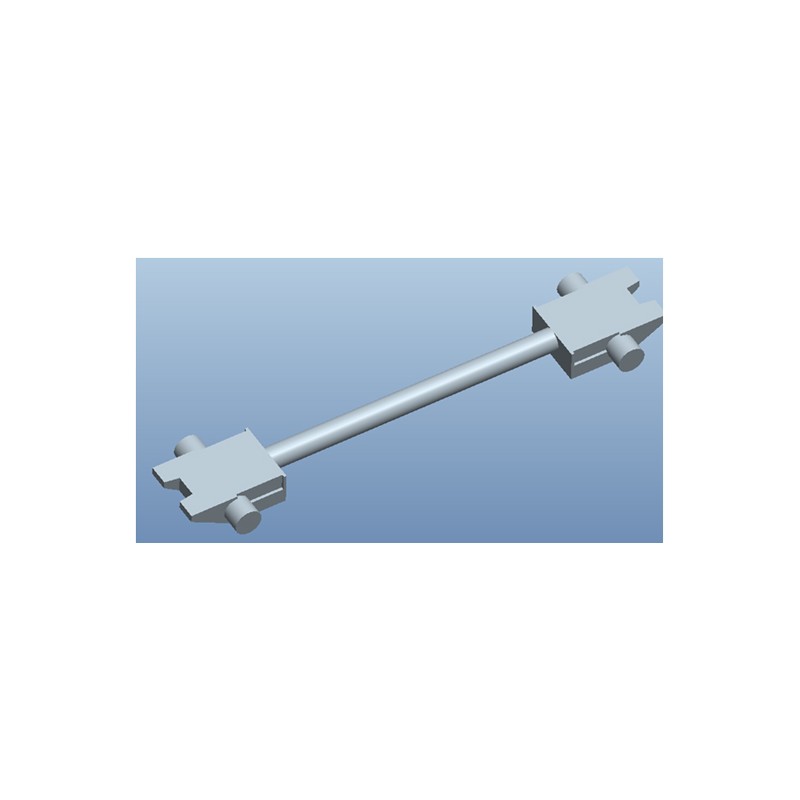 Set de 10 enganches de barra recta, 17,5mm. MFTRAIN 83033