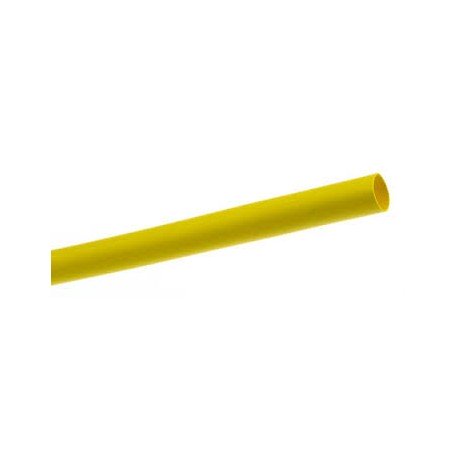 Tubo termorretractil de 1,22 mm, amarillo.