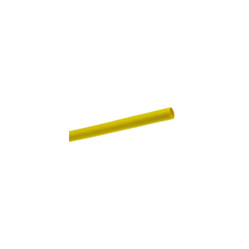 Tubo termorretractil de 1,22 mm, amarillo.