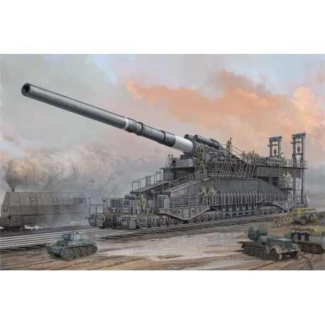 German 80cm K(E) Railway Gun "Dora". HOBBY BOSS 82911