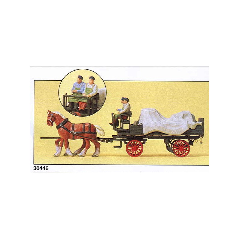 Wagon with tarpaulin.