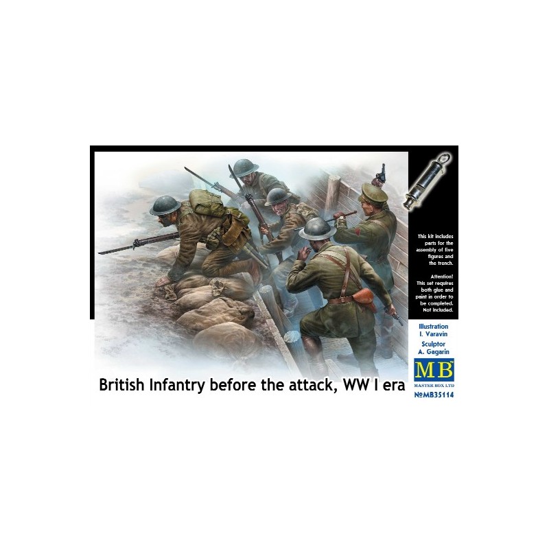 Infantería británica en trinchera, WWI. MASTER BOX 35114