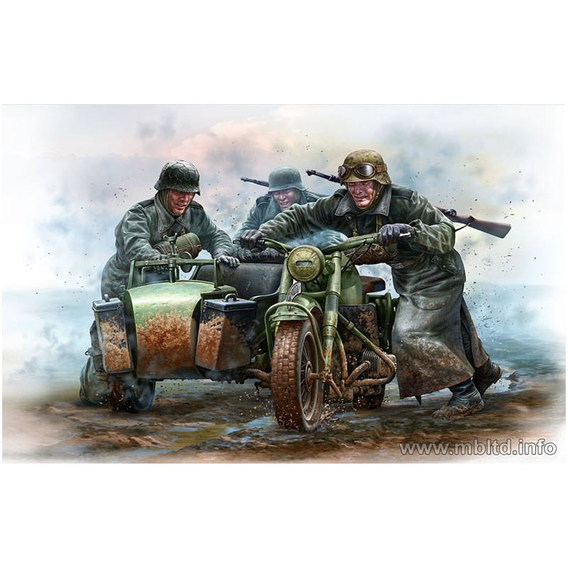 Motociclistas alemanes, WWII. MASTER BOX 35178 Motociclistas alemanes, WWII. MASTER BOX 35178