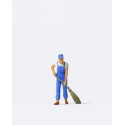 Hombre barriendo. PREISER 28097