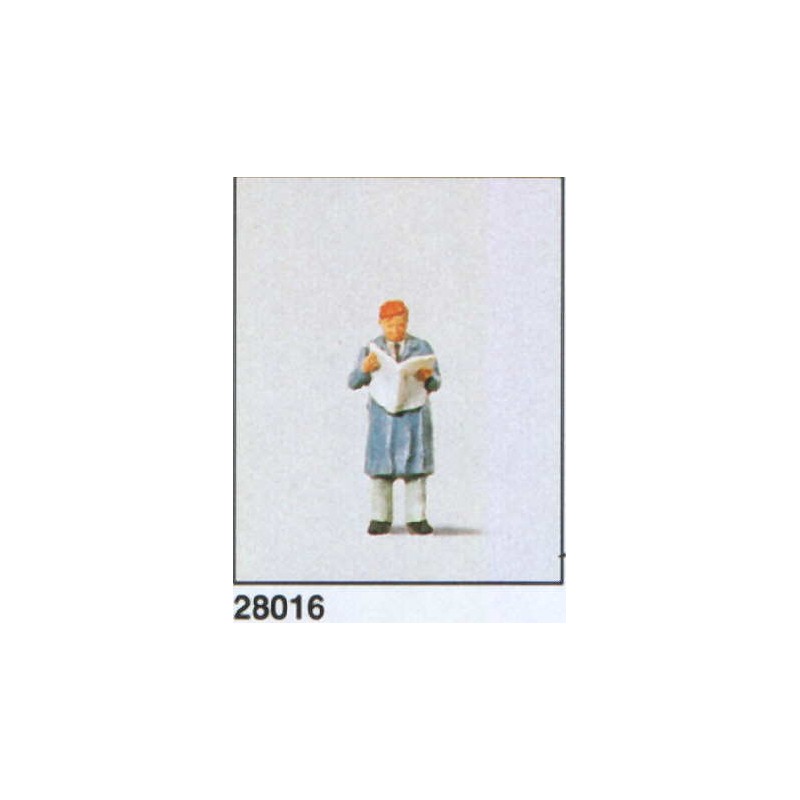 Man reading newspaper. PREISER 28016