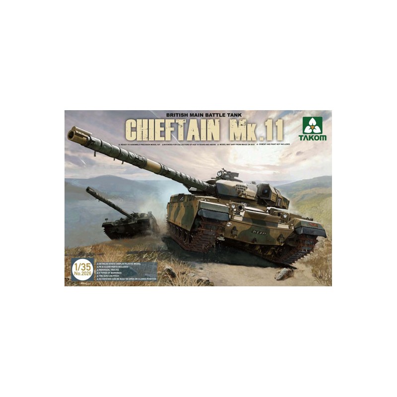 Tanque de batalla británico Chieftain Mk.11. TAKOM 2026