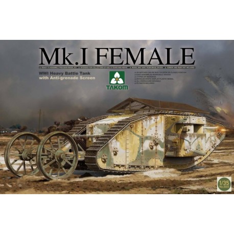 Tanque pesado británico Mk.I Female, WWI. TAKOM 2033