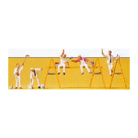 Painters with accessories. PREISER 10478