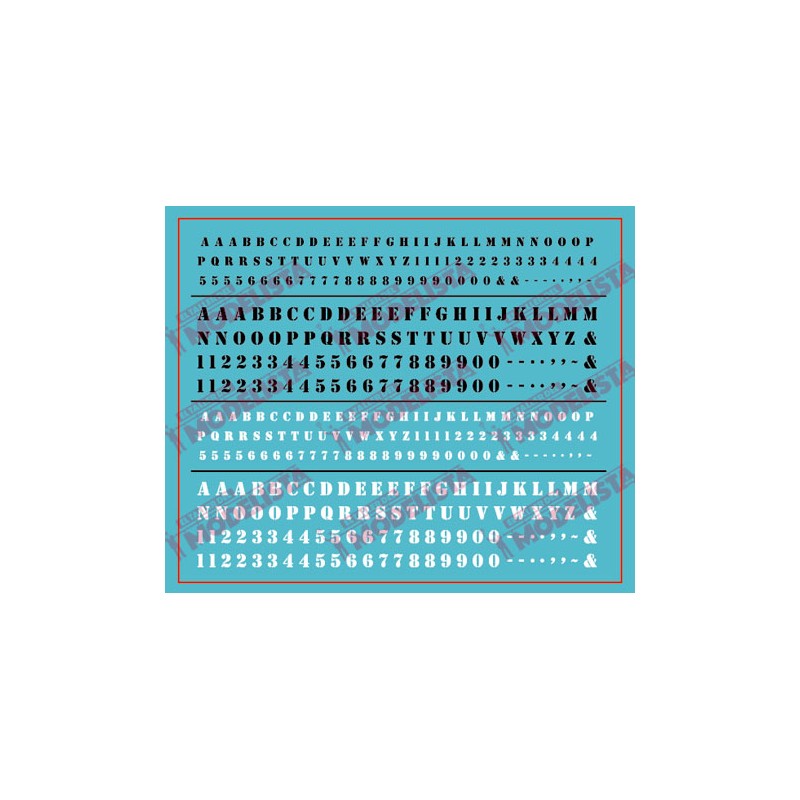 Letras y cifras: Estarcido. ETM 9035