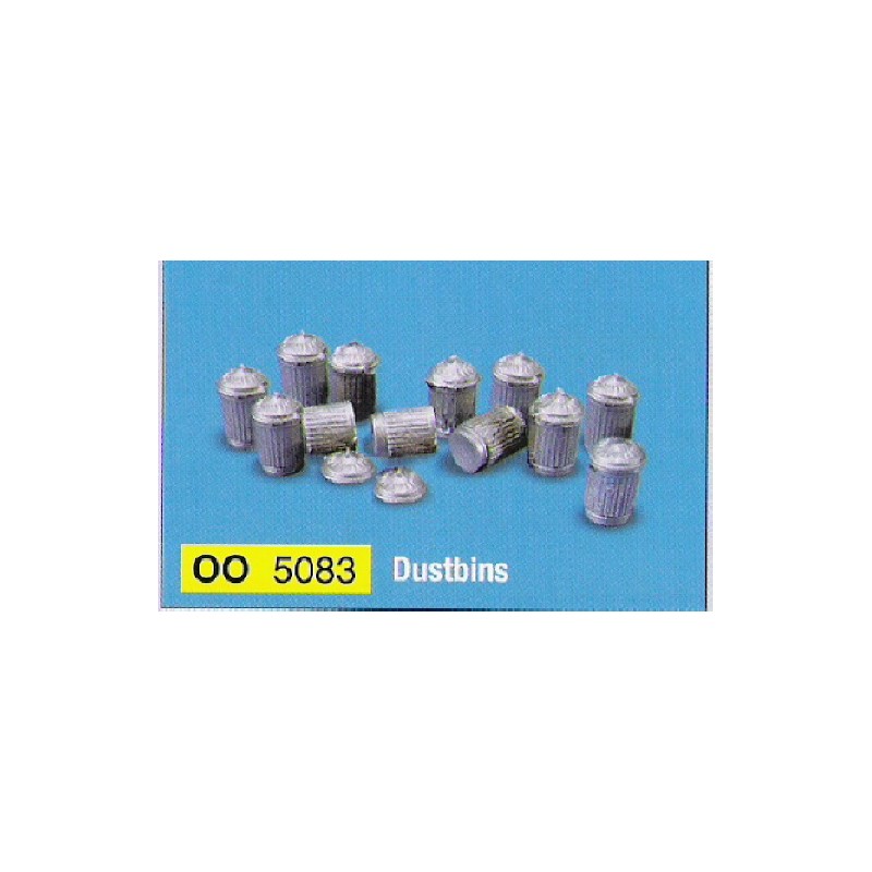 12 cubos de basura antiguos. MODEL SCENE 5083