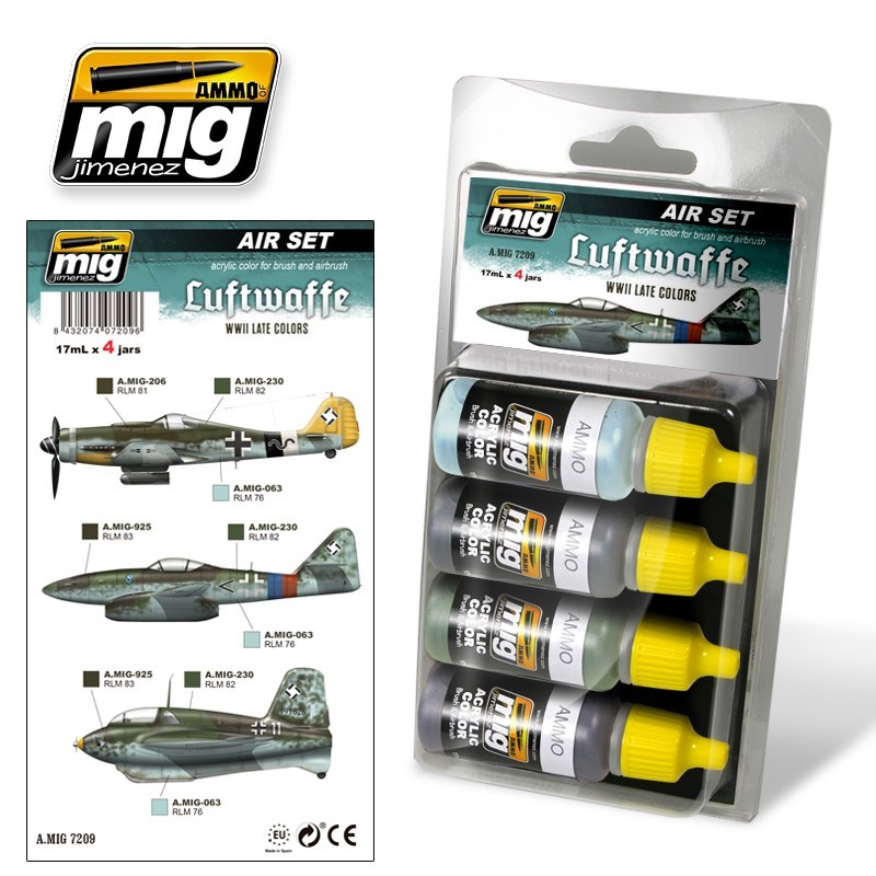 Luftwaffe color set, Late WWII. AMIG 7209 Luftwaffe color set, Late WWII. AMIG 7209