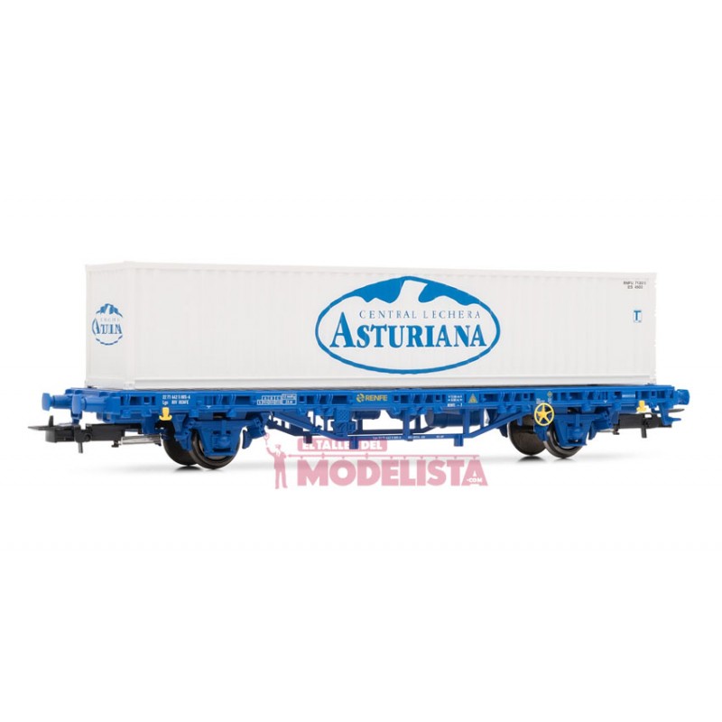 Wagon type Lgs, loaded w/ container. RENFE. ELECTROTREN 1465 Wagon type Lgs, loaded w/ container. RENFE. ELECTROTREN 1465
