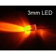 3 mm orange led (x50)