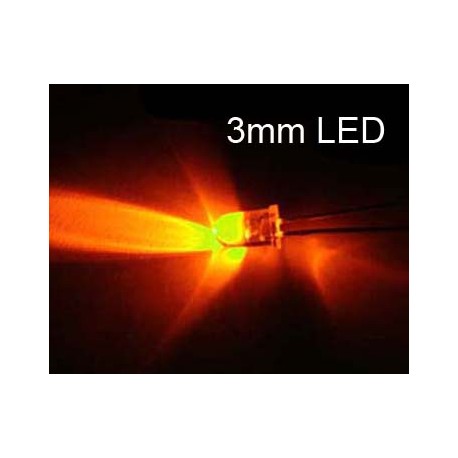 3 mm orange led (x50)