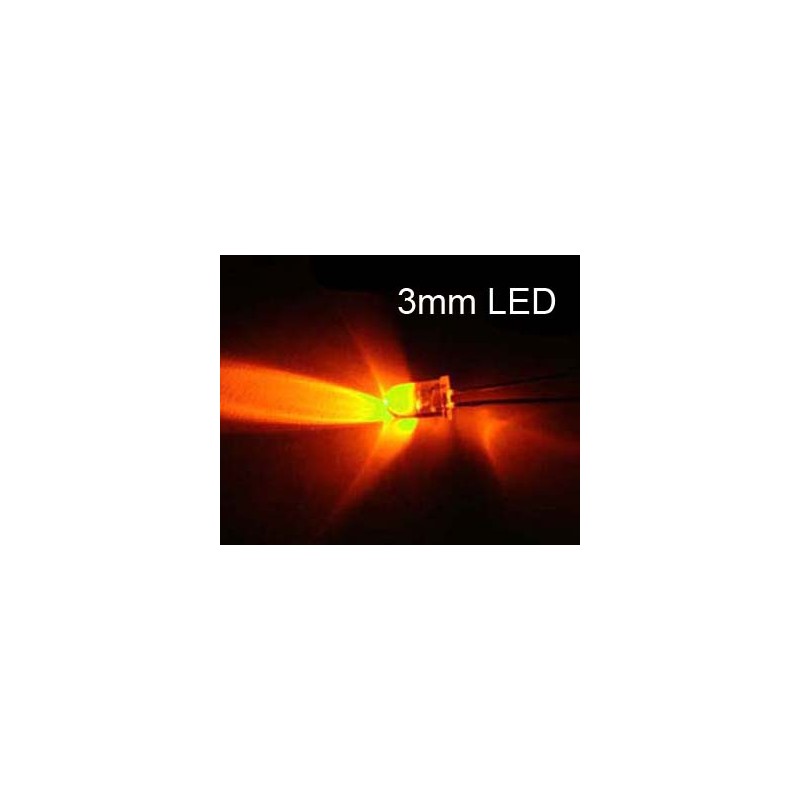3 mm orange led (x50)