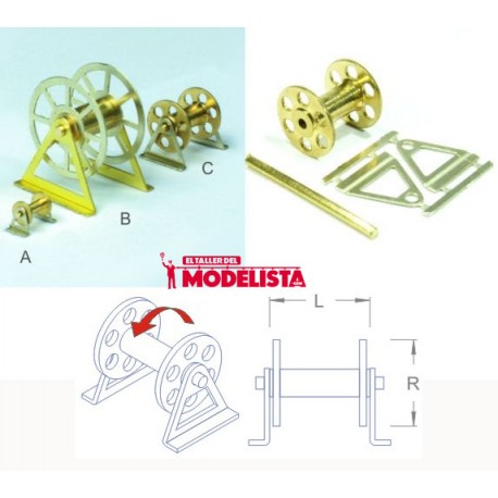 Brass winch (x4). RB 030-840