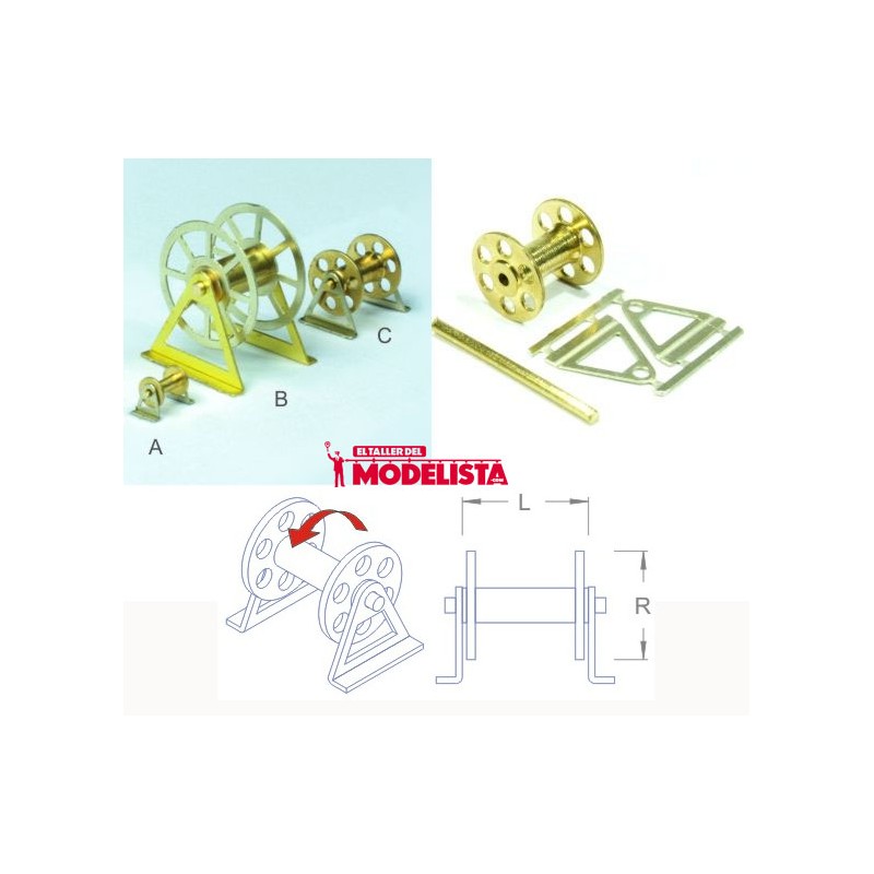 Brass winch (x4). RB 030-840 Brass winch (x4). RB 030-840