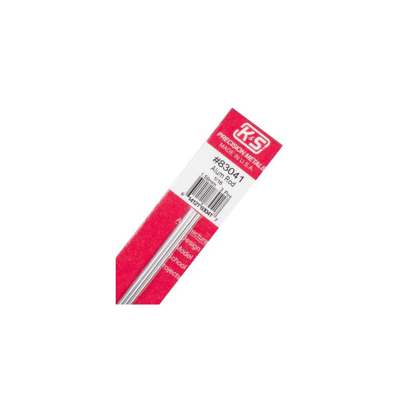 Solid aluminium rod, 1,59 mm. K&S 83041 Solid aluminium rod, 1,59 mm. K&S 83041