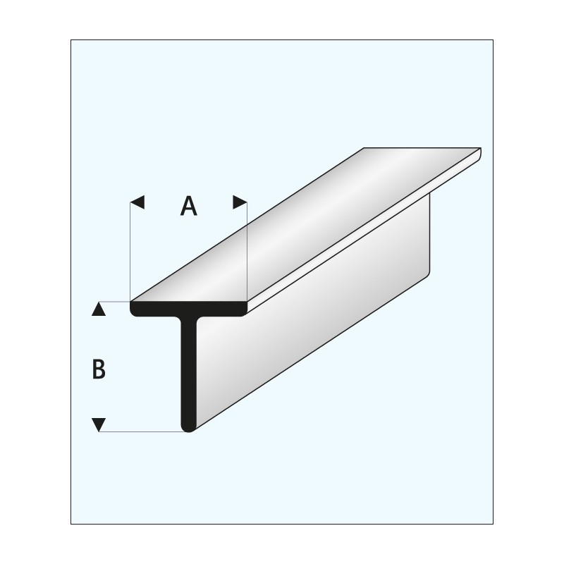 Perfil en "T" 3,0 x 3,0 mm. MAQUETT 413-54/3