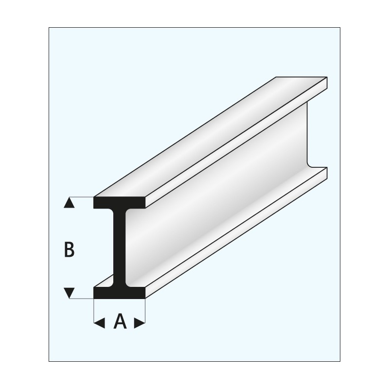 Perfil en "I" 4,0 x 8,0 mm. MAQUETT 414-56/3