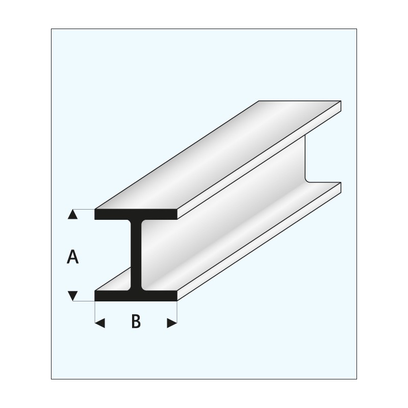 Perfil en "H" 4,0 x 4,0 mm. MAQUETT 415-56/3