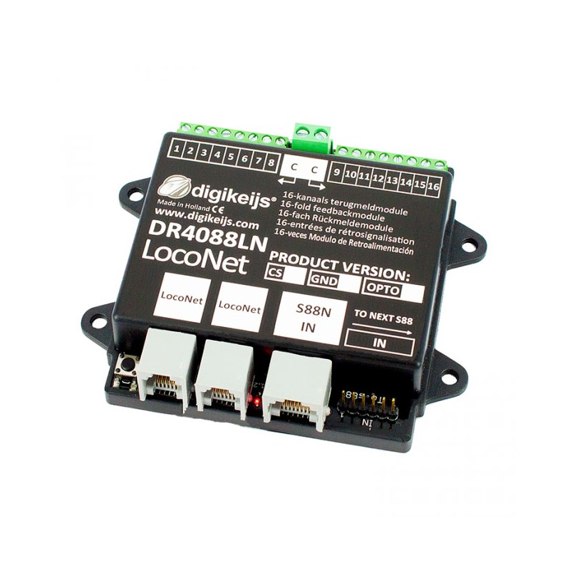 Retromódulo S88 Loconet, 16 canales. DIGIKEIJS DR4088LN-2R