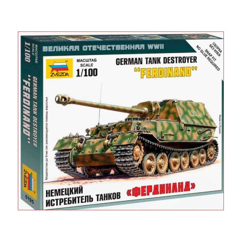 Cazacarros alemán "Ferdinand". ZVEZDA 6195