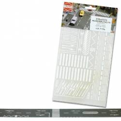 Road markings.