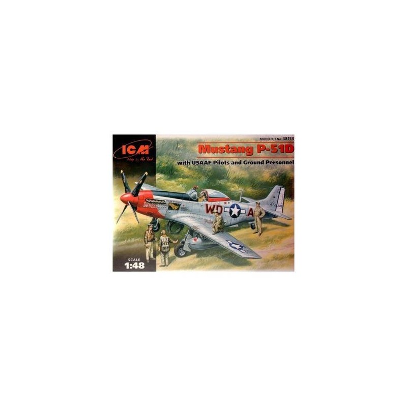 Musttang P-51D y pilotos. ICM 48153