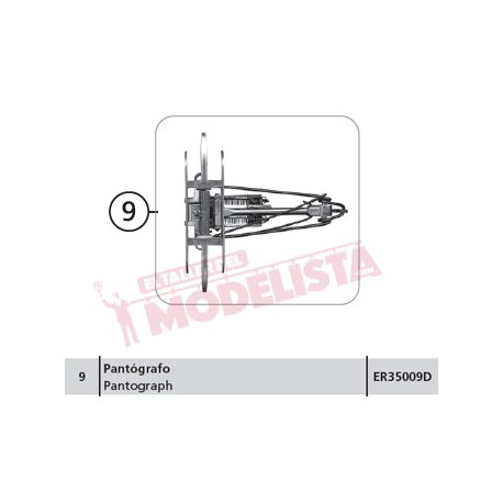 Pantógrafo para AVE S-102, RENFE. ELECTROTREN ER35009D