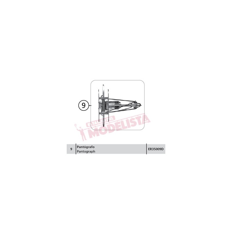 Pantograph for series AVE S-102 RENFE. ELECTROTREN ER35009D