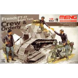 French FT-17 Light Tank crew and orderly. MENG HS-005