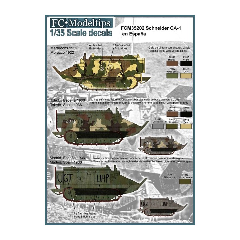 Calcas: Schneider CA-1. FCMODELTIPS 35202