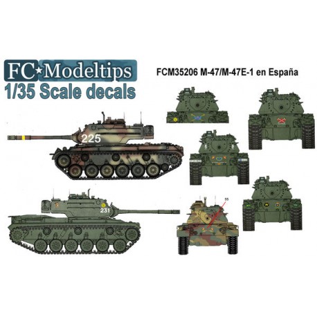 Decal set: M47 in Spain. FCMODELTIPS 35206