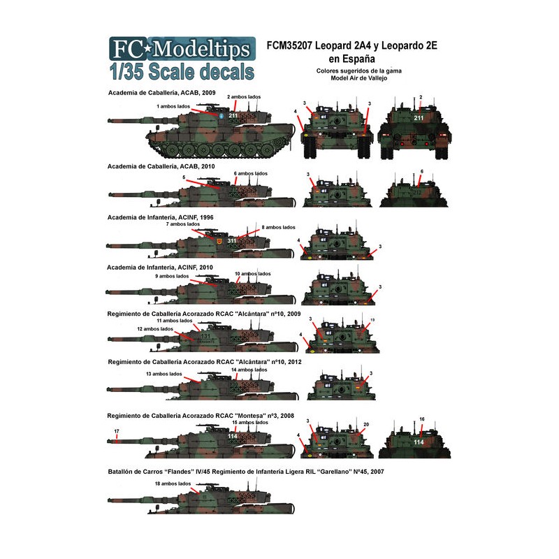 Calcas: Leopard 2A4 y Leopard 2E en España. FCMODELTIPS 35207