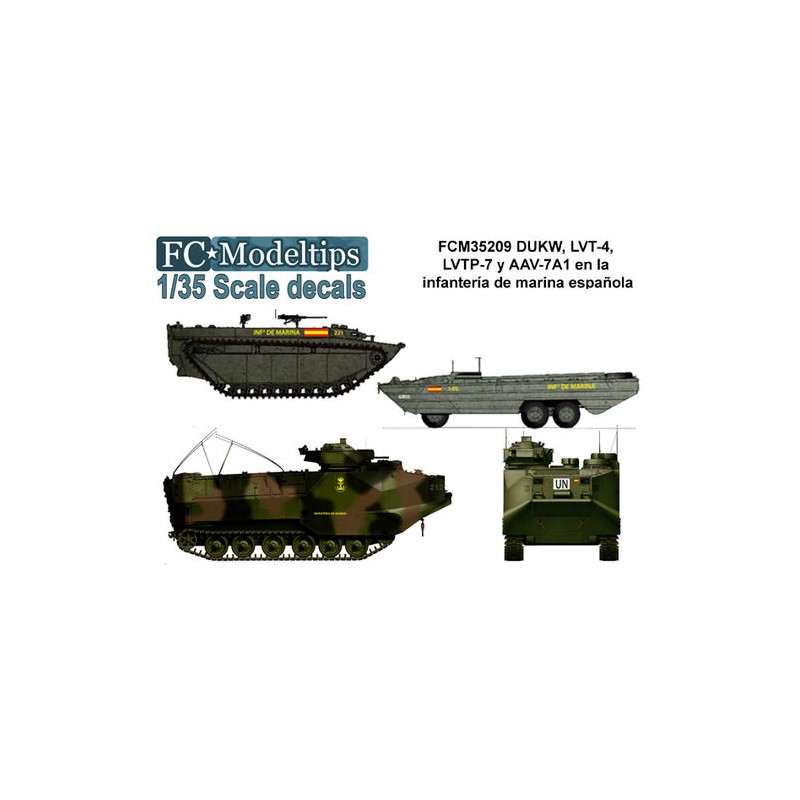 Decal set: Spanish marine landing vehicles. FCMODELTIPS 35209