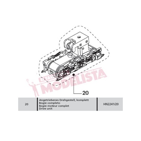 Drive unit for locomotives series 321. ARNOLD HN2241/20