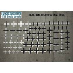 Decal set: Balkenkreuz, 1943-1945. FCMODELTIPS 35313