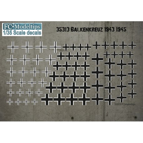 Balkenkreuz, 1943-1945. FCMODELTIPS 35313