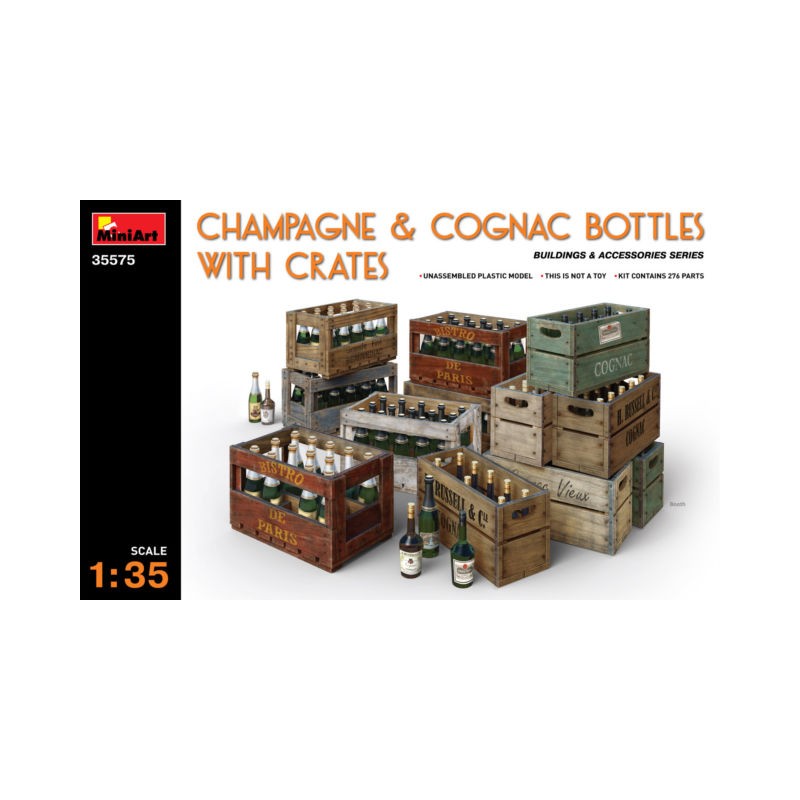 Botellas de champagne y coñac. MINIART 35575