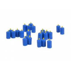 Bouteilles de butane, bleues.
