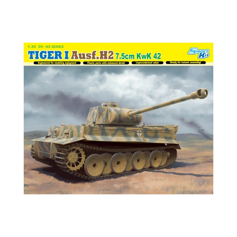 Tiger I Ausf. H2 7.5 cm KwK42. DRAGON 6683
