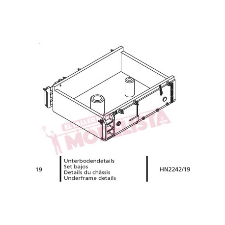 Underframe details for locomotives series 321. ARNOLD HN2242/19