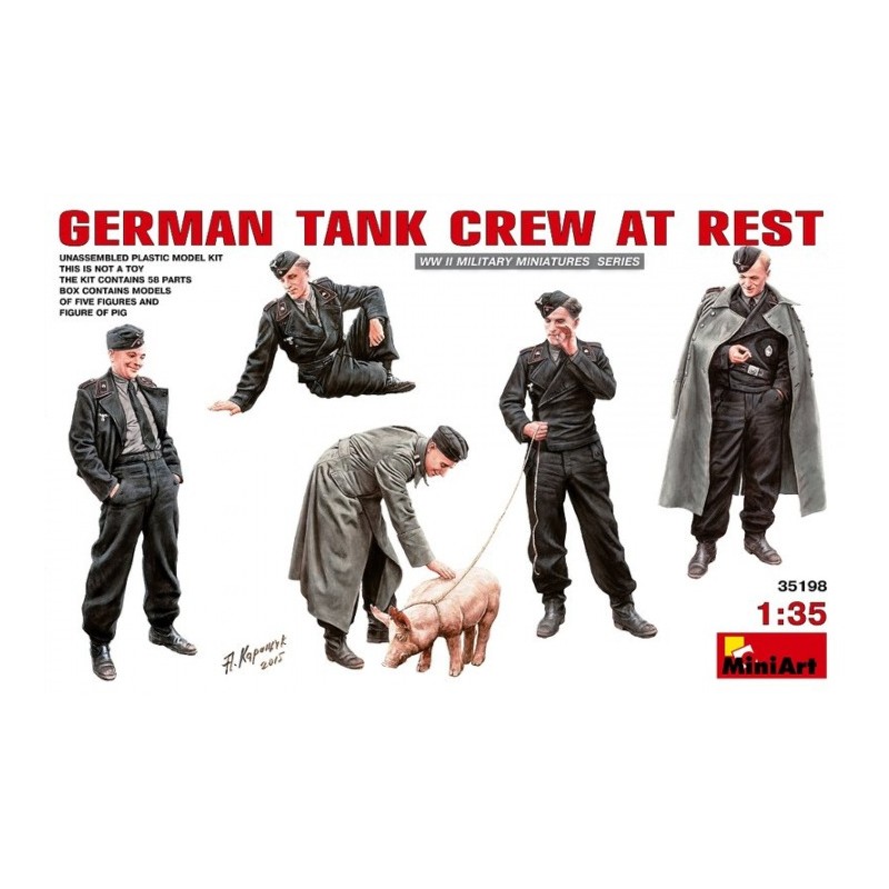 German tank crew at rest. MINIART 35198