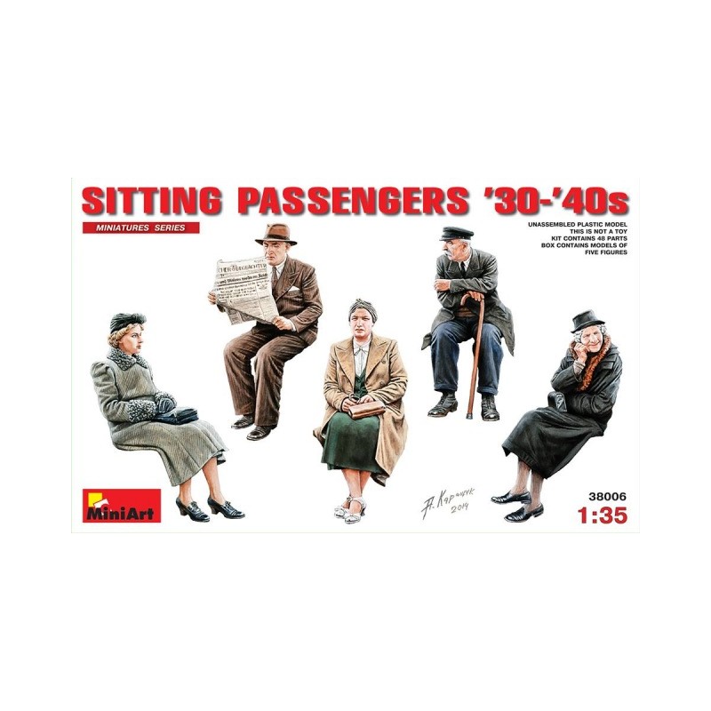 German sitting civilians. MINIART 38006